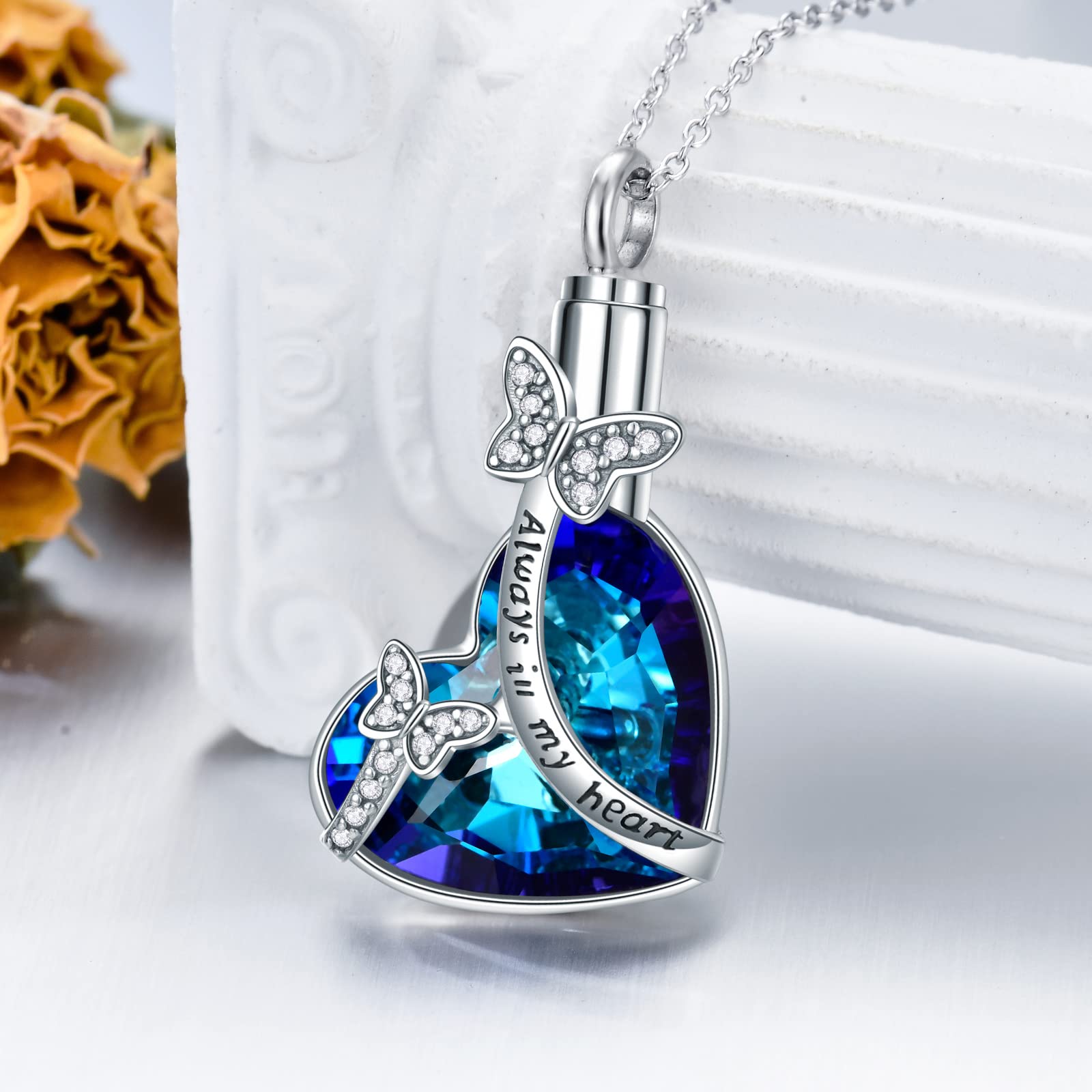 MONGAS Butterfly Urn Necklaces for Ashes of Loved Ones 925 Sterling Silver Cremation Celtic Butterfly Jewelry for Women Memorial Remembrance Gift for Loss - Image 4