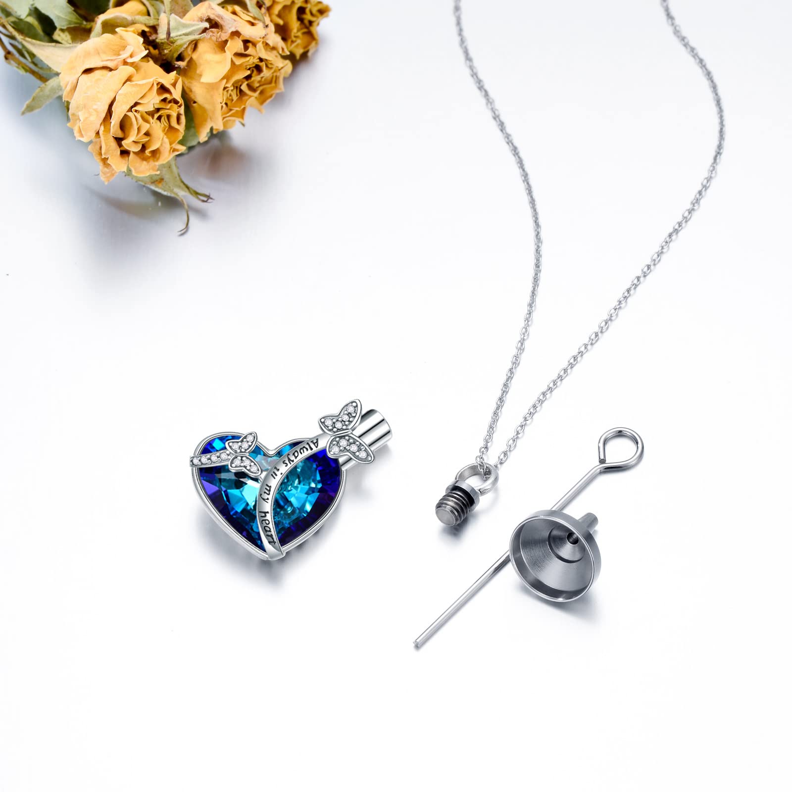 MONGAS Butterfly Urn Necklaces for Ashes of Loved Ones 925 Sterling Silver Cremation Celtic Butterfly Jewelry for Women Memorial Remembrance Gift for Loss - Image 5